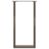 Pieds de table console en U, 2 pièces, acier naturel, 38 x (72-73) cm 