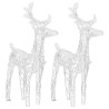 Rennes de Noël 2 pcs 80 LED Blanc chaud Acrylique 