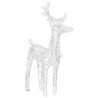 Rennes de Noël 2 pcs 80 LED Blanc chaud Acrylique 