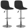 Tabourets de bar lot de 2 noir tissu 