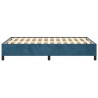 Cadre de lit sans matelas bleu foncé 120x190 cm velours 