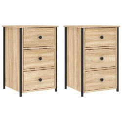 Tables de chevet 2 pcs chêne sonoma 40x36x60 cm bois ingénierie 