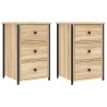 Tables de chevet 2 pcs chêne sonoma 40x36x60 cm bois ingénierie 