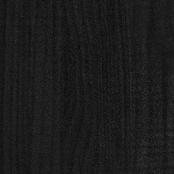 Cadre de lit sans matelas noir bois massif 