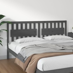 Tête de lit Gris 185,5x4x100 cm Bois massif de pin 