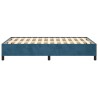Cadre de lit sans matelas bleu foncé 120x190 cm velours 