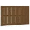 Tête de lit murale Marron miel 140x3x90 cm Bois massif de pin 