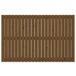 Tête de lit murale Marron miel 140x3x90 cm Bois massif de pin 