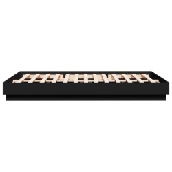 Cadre de lit sans matelas noir 120x200 cm 