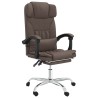 Fauteuil de massage inclinable de bureau Marron Similicuir 