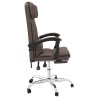 Fauteuil de massage inclinable de bureau Marron Similicuir 