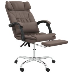 Fauteuil de massage inclinable de bureau Marron Similicuir 