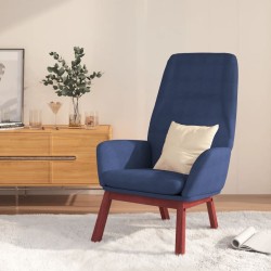 Chaise de relaxation Bleu Tissu 