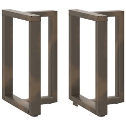 Pieds de table à manger en T, 2 pièces, noir, 60 x 35 x (72-73) cm, acier 