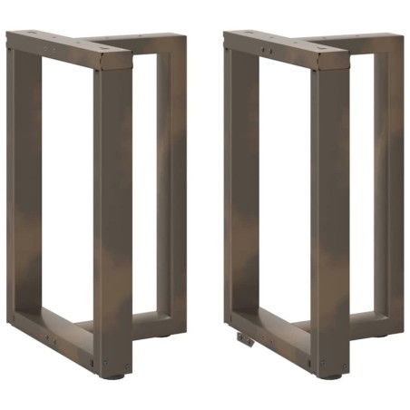 Pieds de table à manger en T, 2 pièces, noir, 60 x 35 x (72-73) cm, acier 