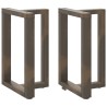 Pieds de table à manger en T, 2 pièces, noir, 60 x 35 x (72-73) cm, acier 