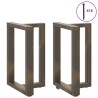 Pieds de table à manger en T, 2 pièces, noir, 60 x 35 x (72-73) cm, acier 