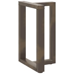 Pieds de table à manger en T, 2 pièces, noir, 60 x 35 x (72-73) cm, acier 