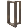 Pieds de table à manger en T, 2 pièces, noir, 60 x 35 x (72-73) cm, acier 