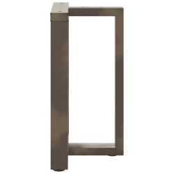 Pieds de table à manger en T, 2 pièces, noir, 60 x 35 x (72-73) cm, acier 