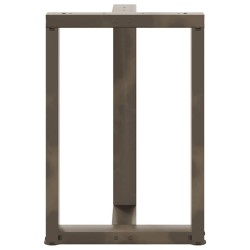 Pieds de table à manger en T, 2 pièces, noir, 60 x 35 x (72-73) cm, acier 