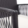 Fauteuils de jardin avec coussins lot de 2 Noir Résine tressée 