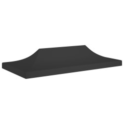 Toit de tente de réception 6x3 m Noir 270 g/m² 