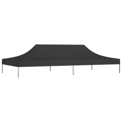 Toit de tente de réception 6x3 m Noir 270 g/m² 