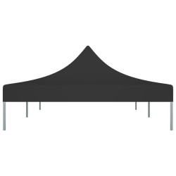 Toit de tente de réception 6x3 m Noir 270 g/m² 