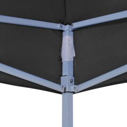 Toit de tente de réception 6x3 m Noir 270 g/m² 
