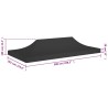 Toit de tente de réception 6x3 m Noir 270 g/m² 