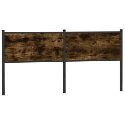 Tête de lit chêne fumé 160 cm bois d'ingénierie et acier 