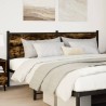 Tête de lit chêne fumé 160 cm bois d'ingénierie et acier 