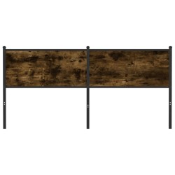 Tête de lit chêne fumé 160 cm bois d'ingénierie et acier 