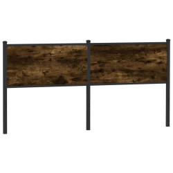 Tête de lit chêne fumé 160 cm bois d'ingénierie et acier 