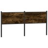 Tête de lit chêne fumé 160 cm bois d'ingénierie et acier 