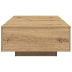 Table basse chêne artisanal 90x60x31 cm bois d'ingénierie 