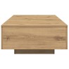 Table basse chêne artisanal 90x60x31 cm bois d'ingénierie 