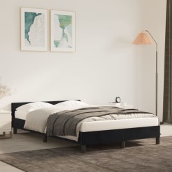 Cadre de lit sans matelas noir 120x190 cm velours 