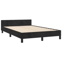 Cadre de lit sans matelas noir 120x190 cm velours 