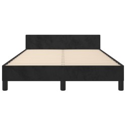 Cadre de lit sans matelas noir 120x190 cm velours 