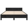 Cadre de lit sans matelas noir 120x190 cm velours 
