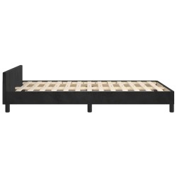 Cadre de lit sans matelas noir 120x190 cm velours 