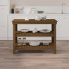 Banc de travail Marron miel 110,5x50x80 cm Bois de pin massif 
