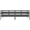 Lit de jour sans matelas gris bois de pin massif 90x200 cm 