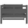 Lit de jour sans matelas gris bois de pin massif 90x200 cm 