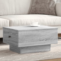 Table basse sonoma gris 60x45x31 cm bois d'ingénierie 