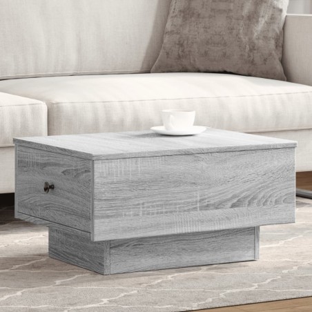 Table basse sonoma gris 60x45x31 cm bois d'ingénierie 