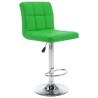 Tabourets de bar lot de 2 vert similicuir 