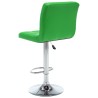 Tabourets de bar lot de 2 vert similicuir 